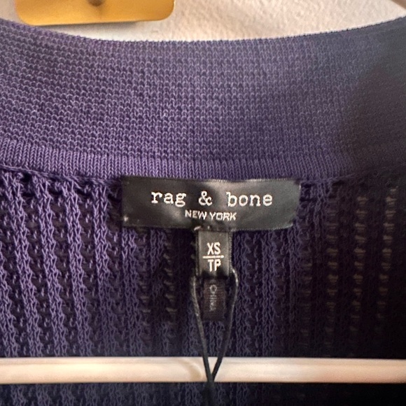NWT - rag & bone Navy Long Sleeve Knit Top - Picture 10 of 13